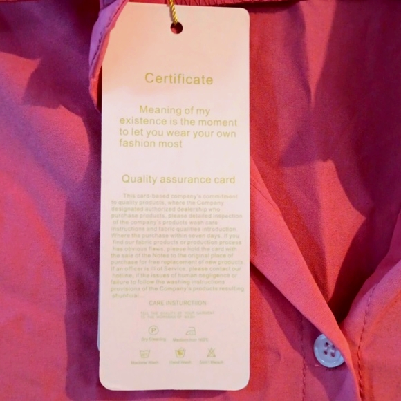 COCOA DANNY Womens Size 3XL Pink Top Shirt Lightweight Button Up High Low - Picture 5 of 6